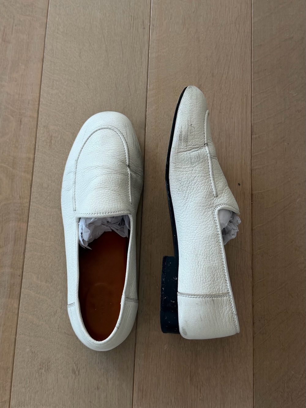 The Row White Leather Loafers for Women，Size 37 - Picture 2 of 5